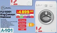 FLAVEL 6 KG ÇAMAŞIR MAKİNESİ FLAVEL 6 KG ÇAMAŞIR MAKİNESİ